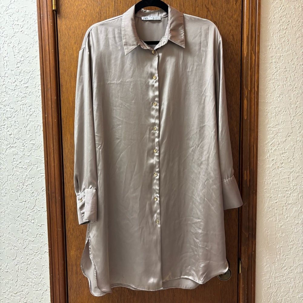 Zara Satan Dress Size Large